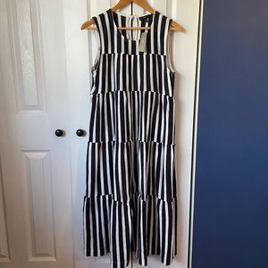 NWT J.Crew Tiered Tank Dress in Stripe